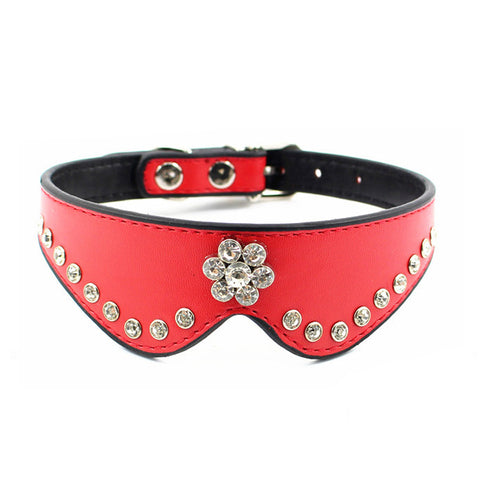Leather Rhinestone Collars