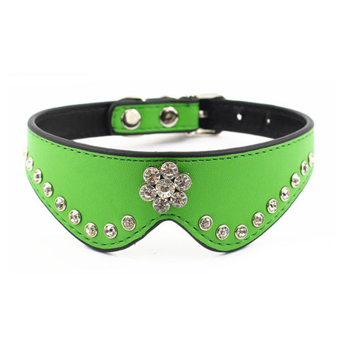 Leather Rhinestone Collars