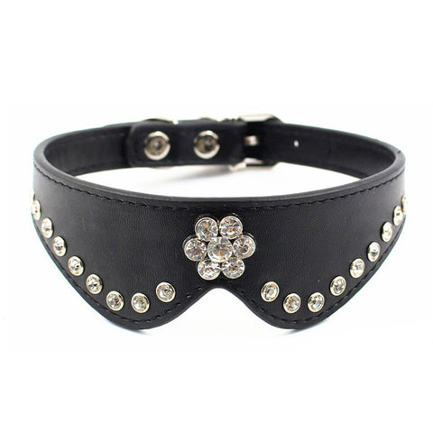 Leather Rhinestone Collars