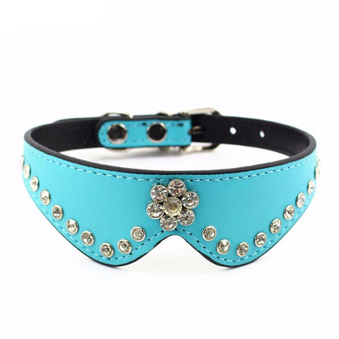 Leather Rhinestone Collars