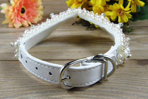 Fashion Bling Rhinestones Pearl Collar