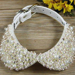 Fashion Bling Rhinestones Pearl Collar