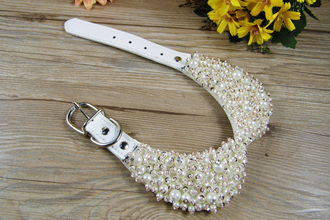 Fashion Bling Rhinestones Pearl Collar