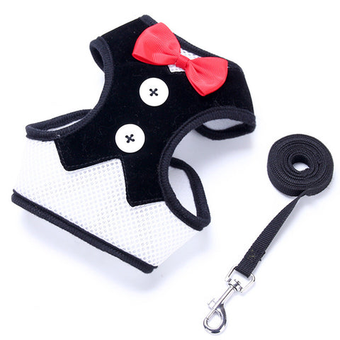 Adorable Bow Tie Vest Leash